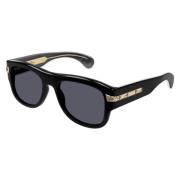 Gucci Vintage Bold Solglasögon i Svart Black, Unisex
