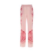 Etro Wide Trousers Pink, Dam