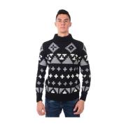 Daniele Alessandrini Shuffles Sweater Pullover Multicolor, Herr