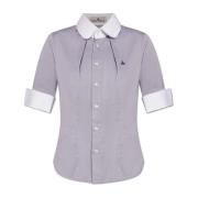 Vivienne Westwood Skjorta med logotyp Gray, Dam