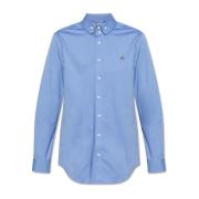 Vivienne Westwood Skjorta med logotyp Blue, Herr