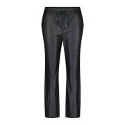 Juvia Leather Trousers Black, Dam