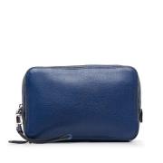 Prada Vintage Pre-owned Laeder kuvertvskor Blue, Dam