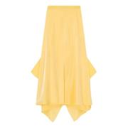 Aeron Midi Skirts Yellow, Dam