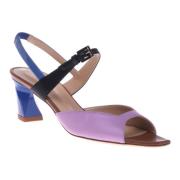 Baldinini Sandal in lilac and blue calfskin Multicolor, Dam