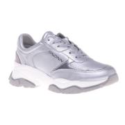 Baldinini Sneaker in silver nappa leather Gray, Dam