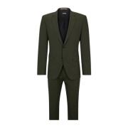 Boss Single Breasted Suits Green, Herr
