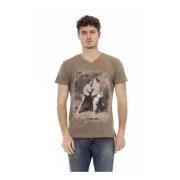 Trussardi T-Shirts Brown, Herr