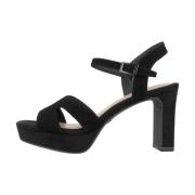 Tamaris Elegant High Heel Sandaler Black, Dam