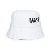 MM6 Maison Margiela Vit Bucket Hat med Logo Print White, Herr