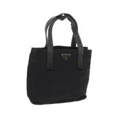 Prada Vintage Pre-owned Nylon handvskor Black, Dam