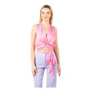 Pinko Sleeveless Tops Pink, Dam