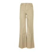 Mother Flared Jeans Beige, Dam