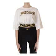 Just Cavalli Vit T-shirt och Polo Kollektion White, Dam