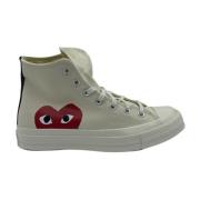 Comme des Garçons Play Off White CDG Play Sneakers Beige, Herr