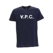 A.p.c. Färgglad T-shirt VPC Blue, Herr