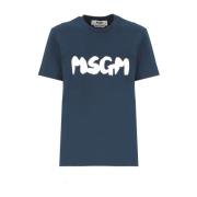 Msgm T-Shirts Blue, Dam