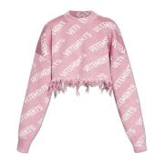 Vetements Beskuren oversize-tröja Pink, Dam