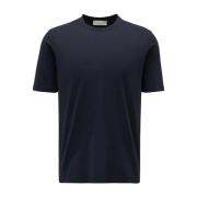 Filippo De Laurentiis Marinblå kortärmad Ice Cotton T-shirt Blue, Herr