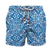 MC2 Saint Barth Blå Majolica Dreamy Tile Badshorts Blue, Herr