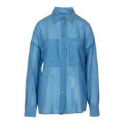 Semicouture Blouses Shirts Blue, Dam