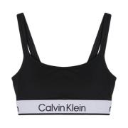 Calvin Klein Sportig Svart Fyrkantig Topp Black, Dam