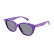 Gucci Lettering Large Solglasögon Purple, Dam