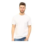 Richmond Vit Bomull Crew Neck T-shirt White, Herr