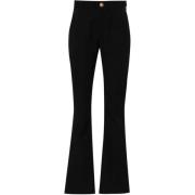 Balmain Wide Trousers Black, Dam