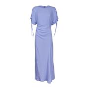 Mauro Grifoni Elegant Midi Dresses Collection Purple, Dam