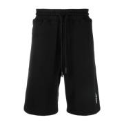 Marcelo Burlon Svart Cross Basket Casual Shorts Black, Herr