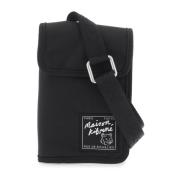 Maison Kitsuné Cross Body Bags Black, Herr