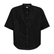 Ami Paris Bomullsskjorta med logotyp Black, Herr