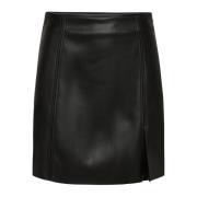 Bruuns Bazaar Leather Skirts Black, Dam