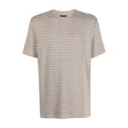Giorgio Armani Elegant Multifärgad Herr T-shirt Beige, Herr