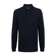 Giorgio Armani Elegant Blå Polo Skjorta Blue, Herr