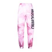 Moschino Rosa Bomulls Sweatpants för Kvinnor Pink, Dam