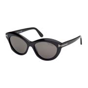 Tom Ford Oval Black Sunglasses Black, Dam