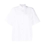P.a.r.o.s.h. Short Sleeve Shirts White, Dam