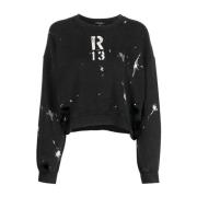 R13 Sweatshirts Black, Dam