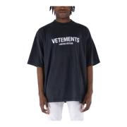 Vetements T-Shirts Black, Herr