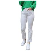 Islow Olivia Crop Flare Byxor White, Dam