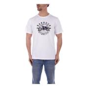 Barbour T-Shirts White, Herr