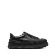 Jil Sander Elegant Svarta Damsneakers Black, Dam