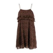 Ganni Short Dresses Brown, Dam