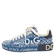 Dolce & Gabbana Pre-owned Pre-owned Laeder sneakers Blue, Dam