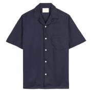 Portuguese Flannel Short Sleeve Shirts Blue, Herr