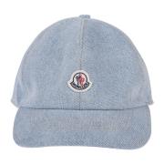 Moncler Denim Baseball Cap Blue, Dam