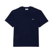 Lacoste Klassisk Bomull Jersey T-shirt (Marinblå) Blue, Herr