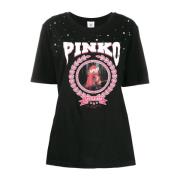 Pinko Svart Dam T-shirt Black, Dam